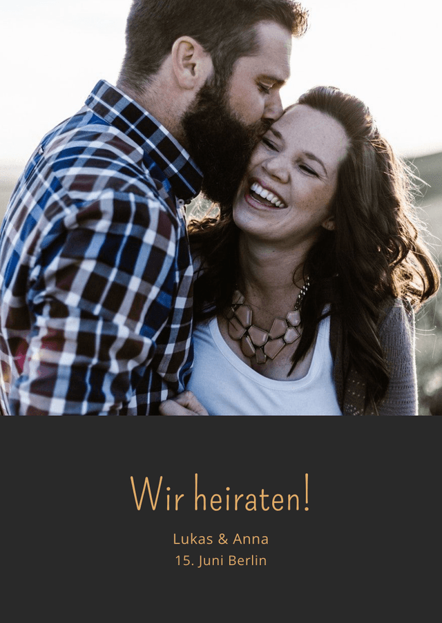 Beispiel einer gedruckten Einladungskarte